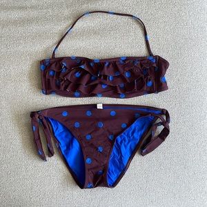 Gap Body Polka Dot Ruffle Bikini